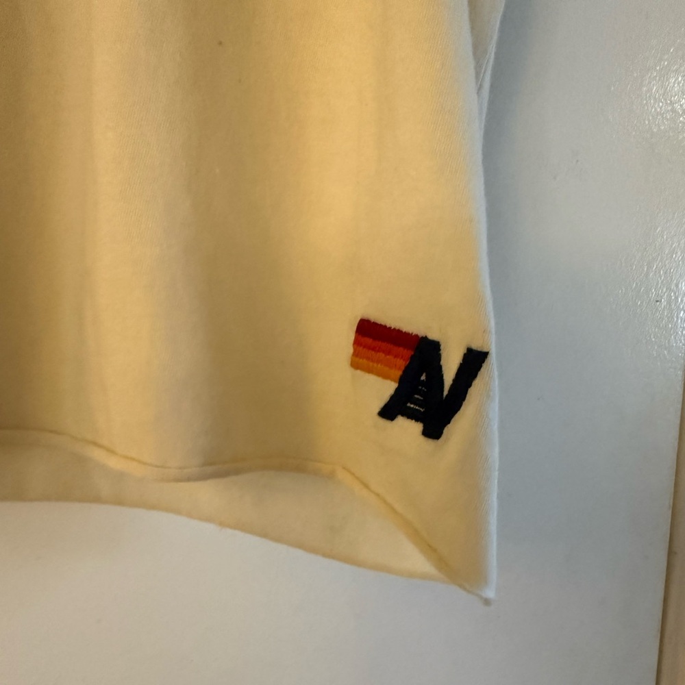 Aviator Nation Rainbow Cropped Boyrfriend Tee - Picture 3 of 5